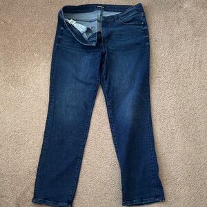 Express Men's Dark Blue Straight Jeans